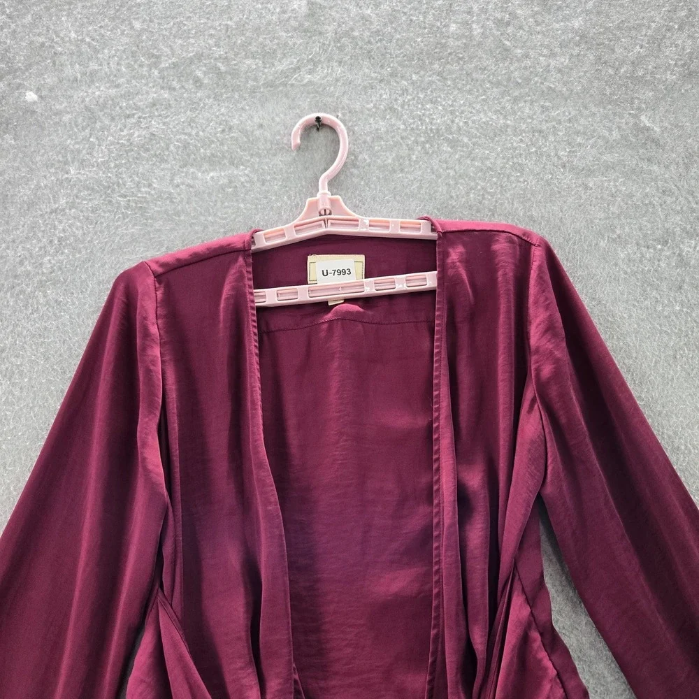 Moulinette Soeurs By Anthropologie Women Blouse US 6 Red Wrap‎ Tied